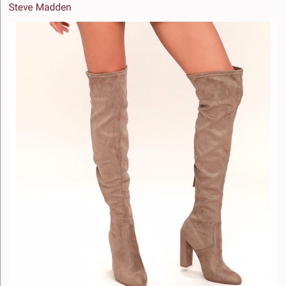 Over the knee boot suede